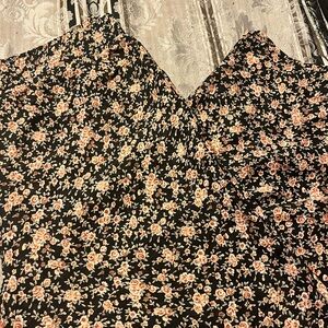 Floral Print Baggy Crop Pants
